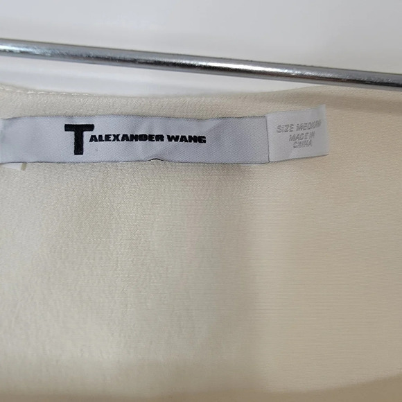 ALEXANDER Wang Women's Camisole Silk Sleeveless Basic white Off sz Midium - Picture 3 of 8